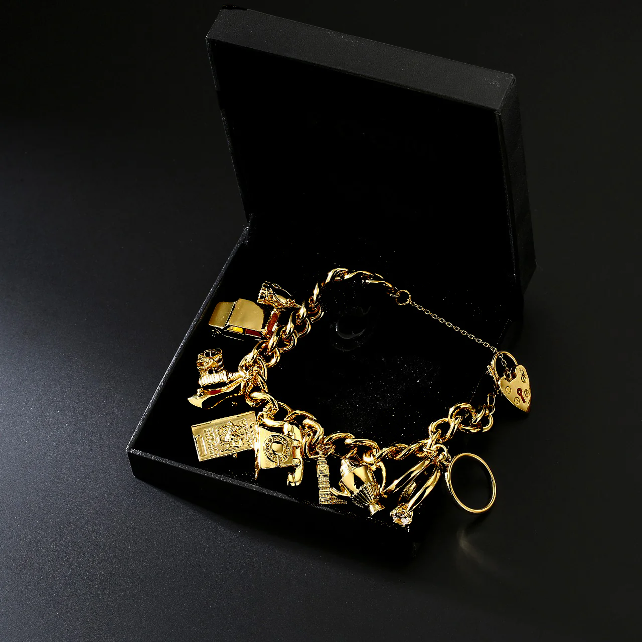 Gold Great Britain Charm Bracelet - Image 2