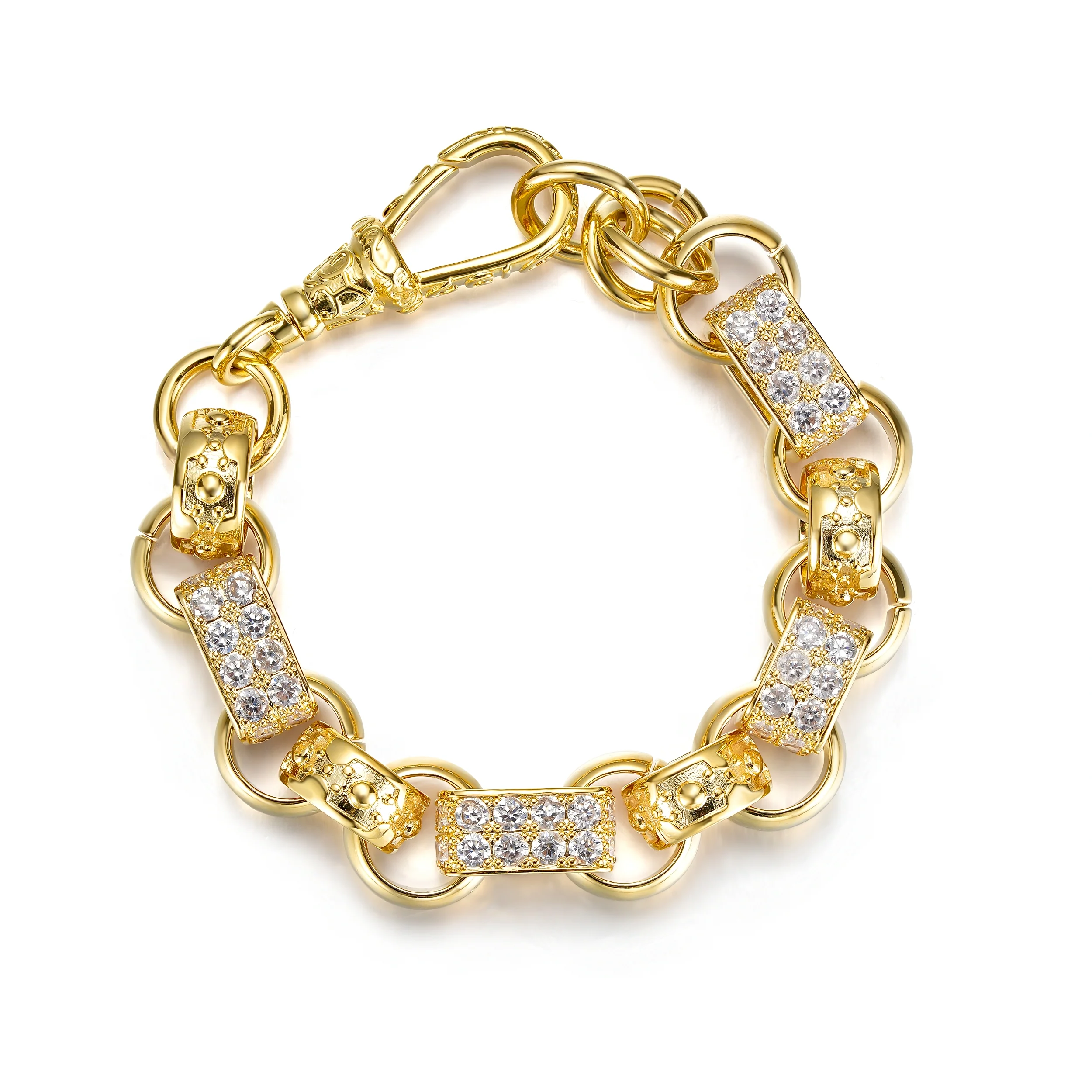 Luxury 9ct Gold Filled XXL Gypsy Link Belcher Bracelet - Image 5