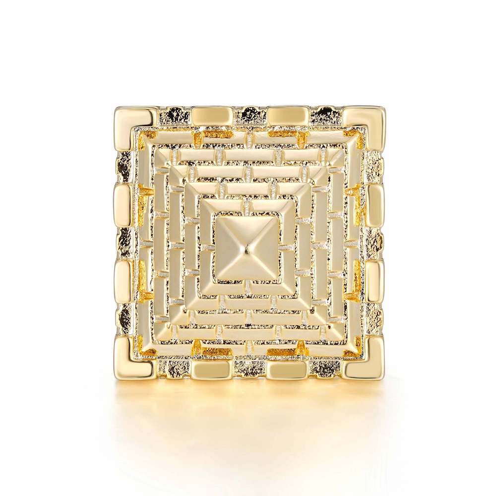 Gold Pyramid Castle Ring XXL - Image 6